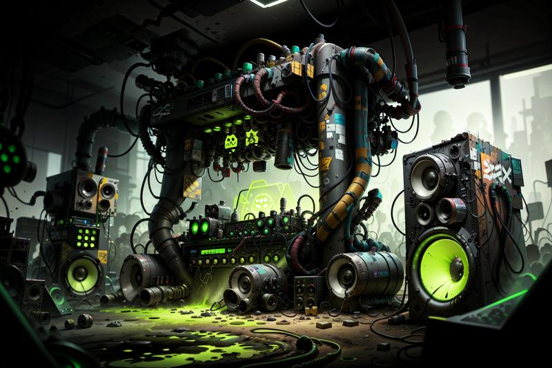 00146-1155242260-ToxicPunkAI music mixer and speakers, detailed, intricate.png